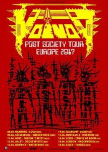 Voivod European & UK Tour 2017 poster