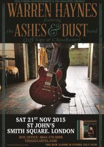 Warren Haynes UK Show 2015 poster
