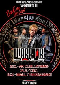 Warrior Soul Greek Tour 2018 poster