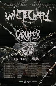 Whitechapel North American Tour 2017 poster