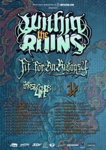 Within The Ruins EU UK Tour 2016 poster