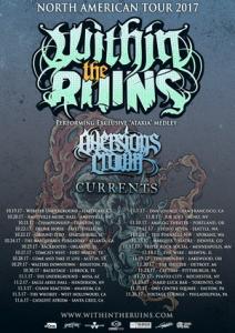 Within The Ruins North American Tour 2017 poster