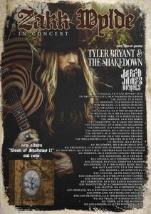 Zakk Wylde US & Canada Tour 2016 poster