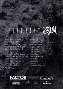 Zaum UK & Euro Tour 2017 poster