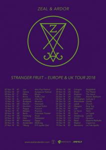 Zeal & Ardor Euro & UK Tour 2018 poster