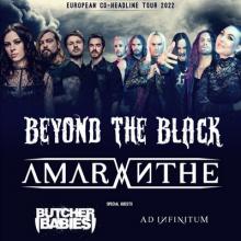 Amaranthe & Beyond The Black UK shows 2022 poster