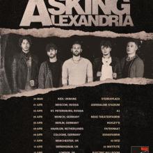 Asking Alexandria European & UK Tour 2022 poster