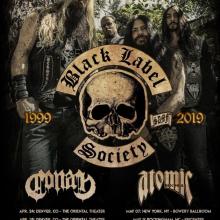 Black Label Society North American Tour 2019 poster
