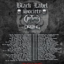 Black Label Society North American Tour 2021 poster
