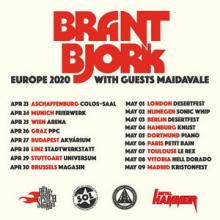 Brant Bjork Euro Tour 2020 poster