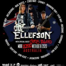 David Ellefson and Chris Poland Australian Tour 2020 poster