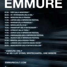 Emmure Euro Tour 2020 poster