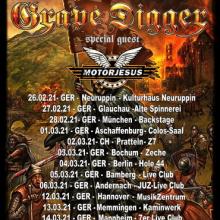 Grave Digger Euro Tour 2021 poster