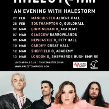 Halestorm UK Tour 2022 poster