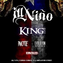 Ill Niño Texas Tour 2021 poster