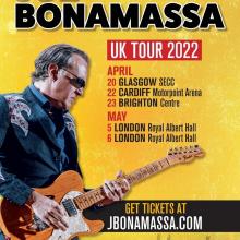 Joe Bonamassa UK Tour 2022 poster