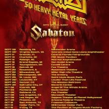 Judas Priest North American Tour 2021 poster