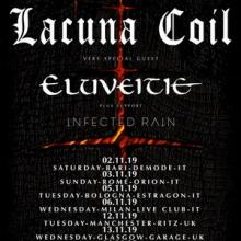 Lacuna Coil EU & UK Tour 2019 poster