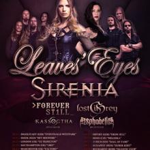 Leaves’ Eyes and Sirenia Euro Tour 2019 poster