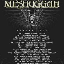 Meshuggah Euro Tour 2021 poster