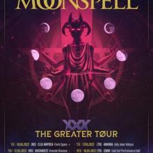 Moonspell European Tour 2022 poster
