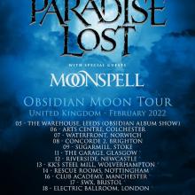 paradise Lost UK Tour 2022 poster