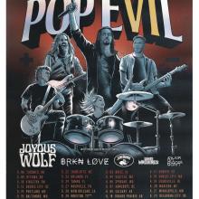 Pop Evil North American Tour 2020 poster