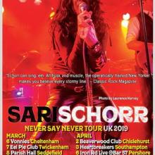 Sari Schorr UK Tour 2019 poster