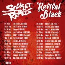 Scarlet Rebels and Revival Black UK Tour 2020 poster