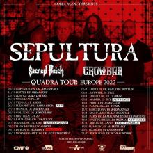 Sepultura Euro Tour 2022 poster