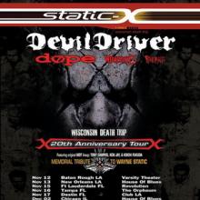 Static-X & DevilDriver US Tour 2019 poster