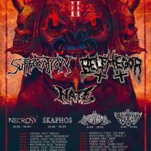 Suffocation and Belphegor Euro Tour 2022 poster