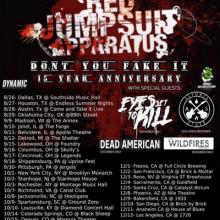 The Red Jumpsuit Apparatus US Tour 2021 poster