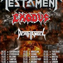 Testament Exodus Death Angel Euro Tour 2020 poster