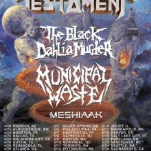 Testament North American Tour 2020 poster