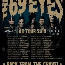 The 69 Eyes US Tour 2019 poster