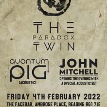 The Paradox Twin live show 2022 poster