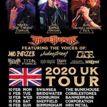 The Three Tremors UK Tour 2020 poster