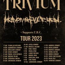 Trivium Euro Tour 2023 poster