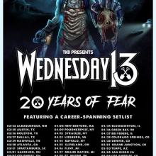 Wednesday 13 US Tour 2022 poster