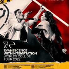 Within Temptation and Evanescence Euro Tour 2022 poster