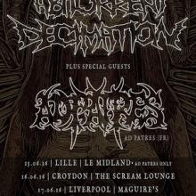 Abhorrent Decimation & Ad Patres Tour 2016 poster