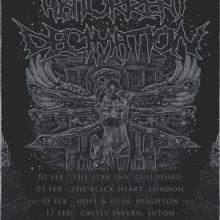 Abhorrent Decimation UK Tour 2017 poster