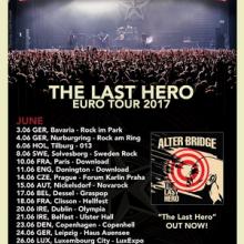 Alter Bridge Euro Tour 2017 poster