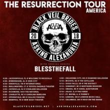 Asking Alexandria Black Veil Brides North American Tour 2018 poster