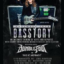 David Ellefson Basstory US Tour 2018 poster