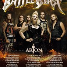 Battle Beast Euro Tour 2019 poster