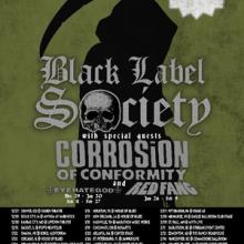 Black Label Society North American Tour 2018 poster