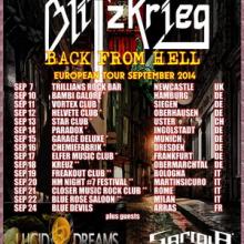 Blitzkrieg Euro Tour 2014 poster