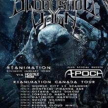 Bloodshot Dawn Canada Tour 2018 poster